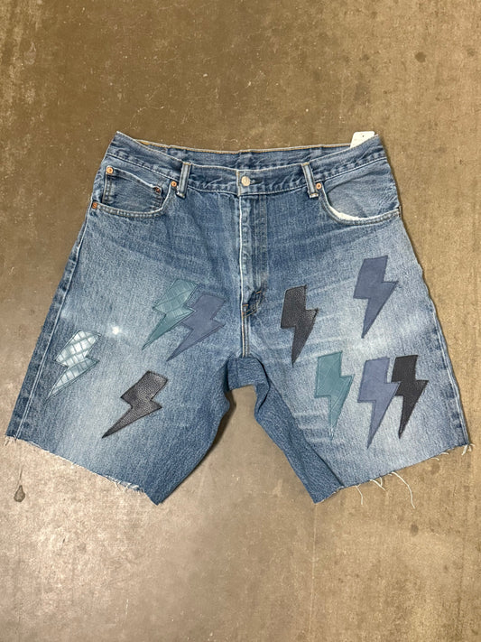 Leather Patch Shorts