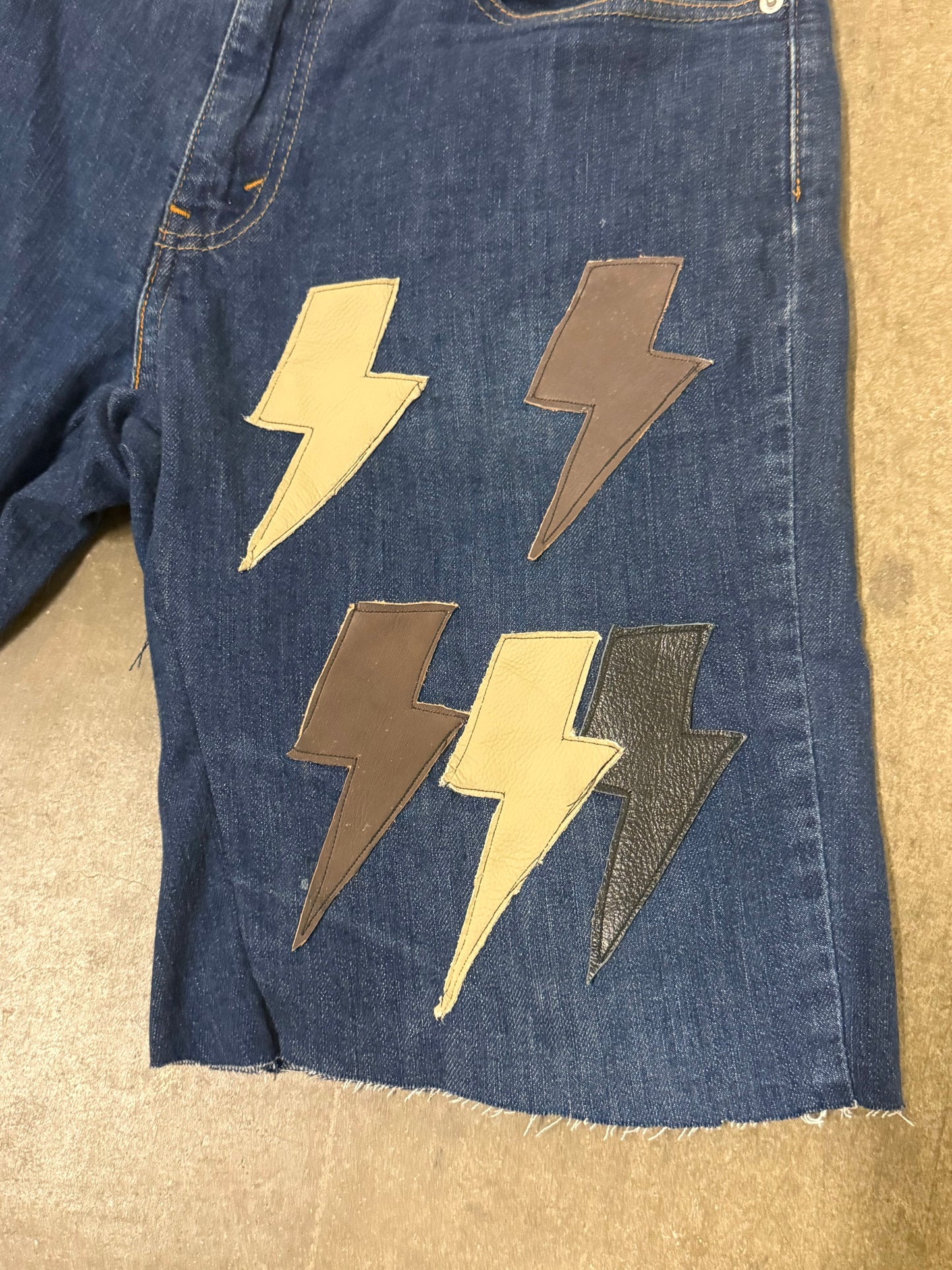 Leather Patch Shorts