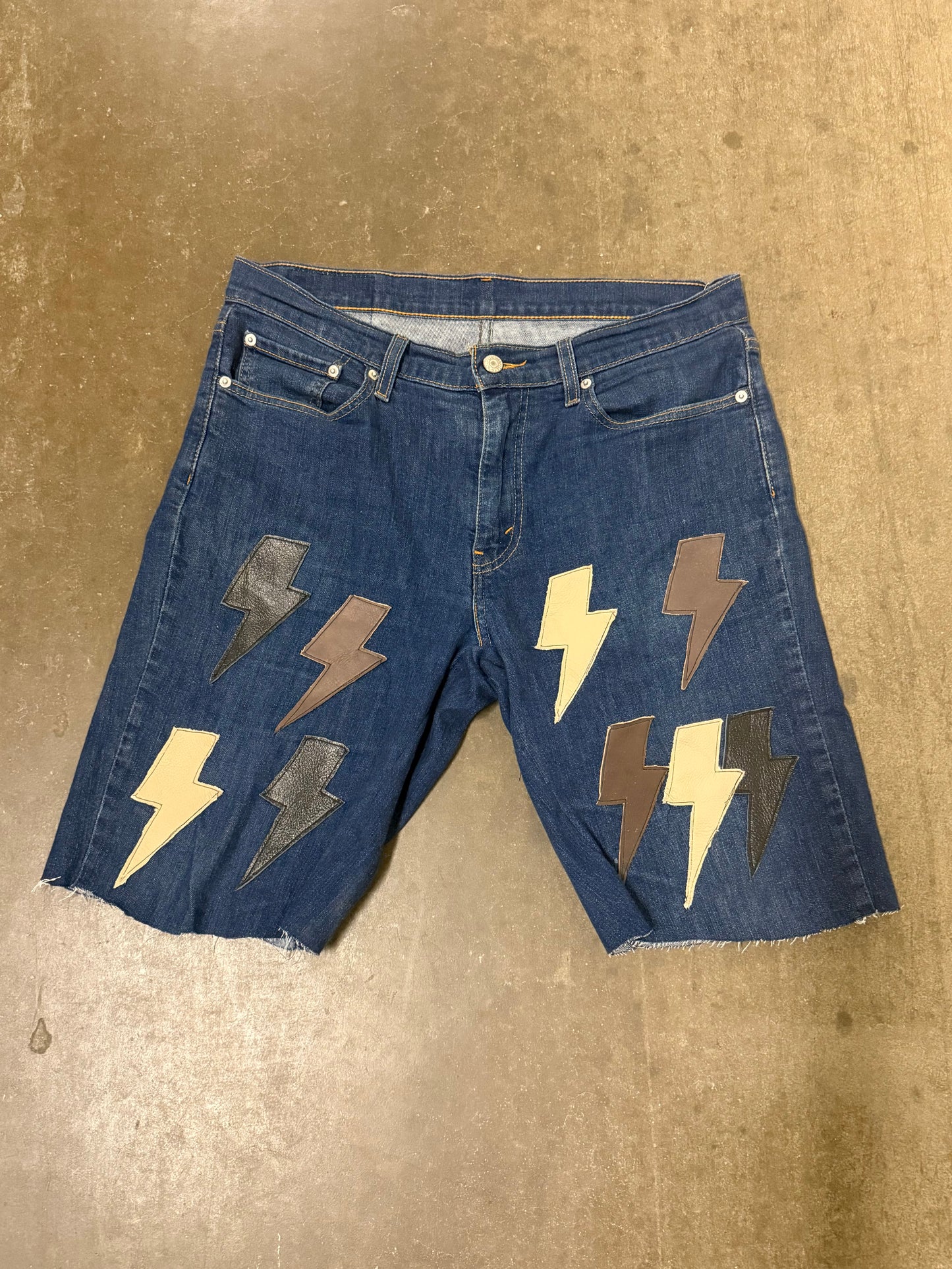 Leather Patch Shorts