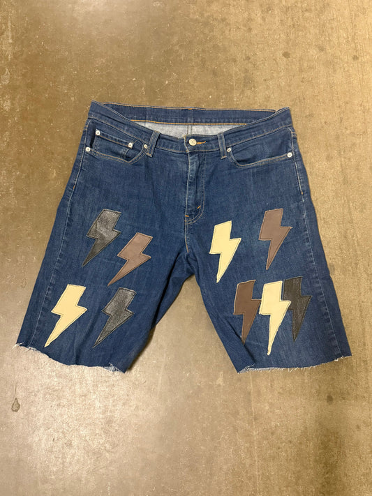 Leather Patch Shorts
