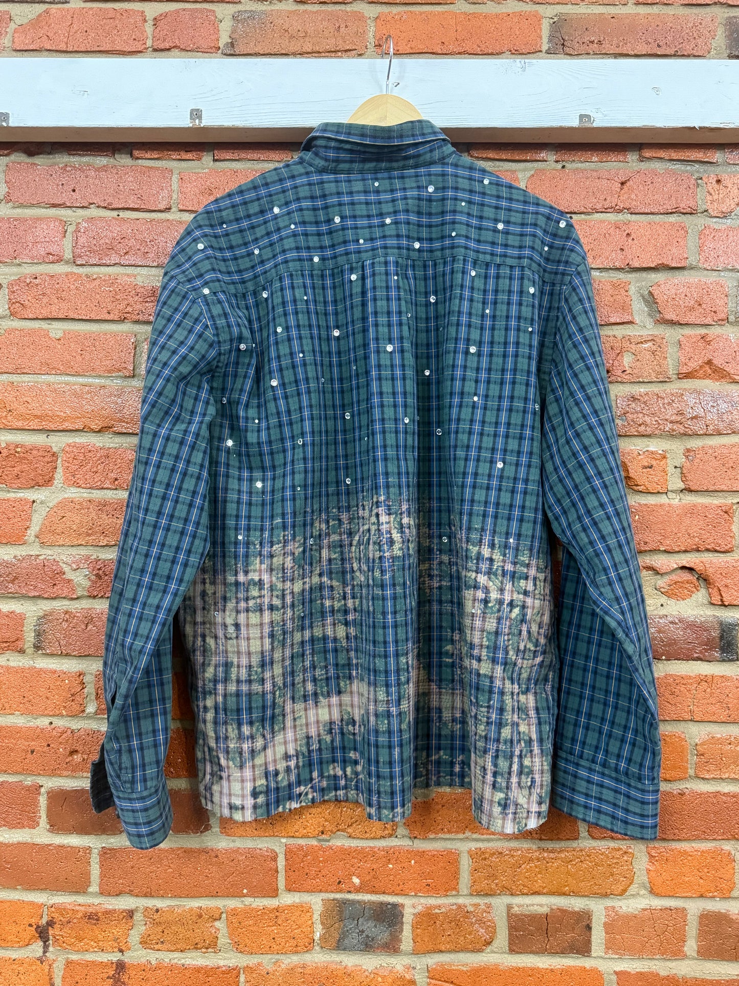 1 of 1 rhinestone button up