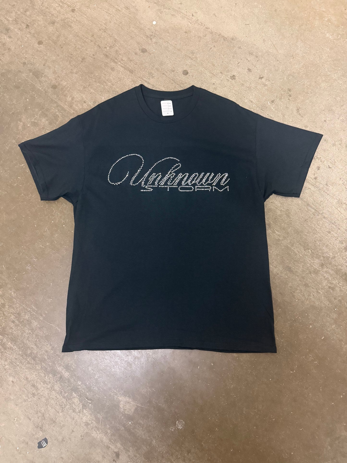 Rhinestone script tee