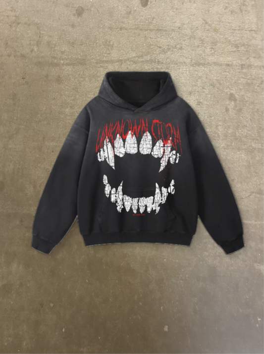 Vampire teeth Sunfade Oversized Hoodie