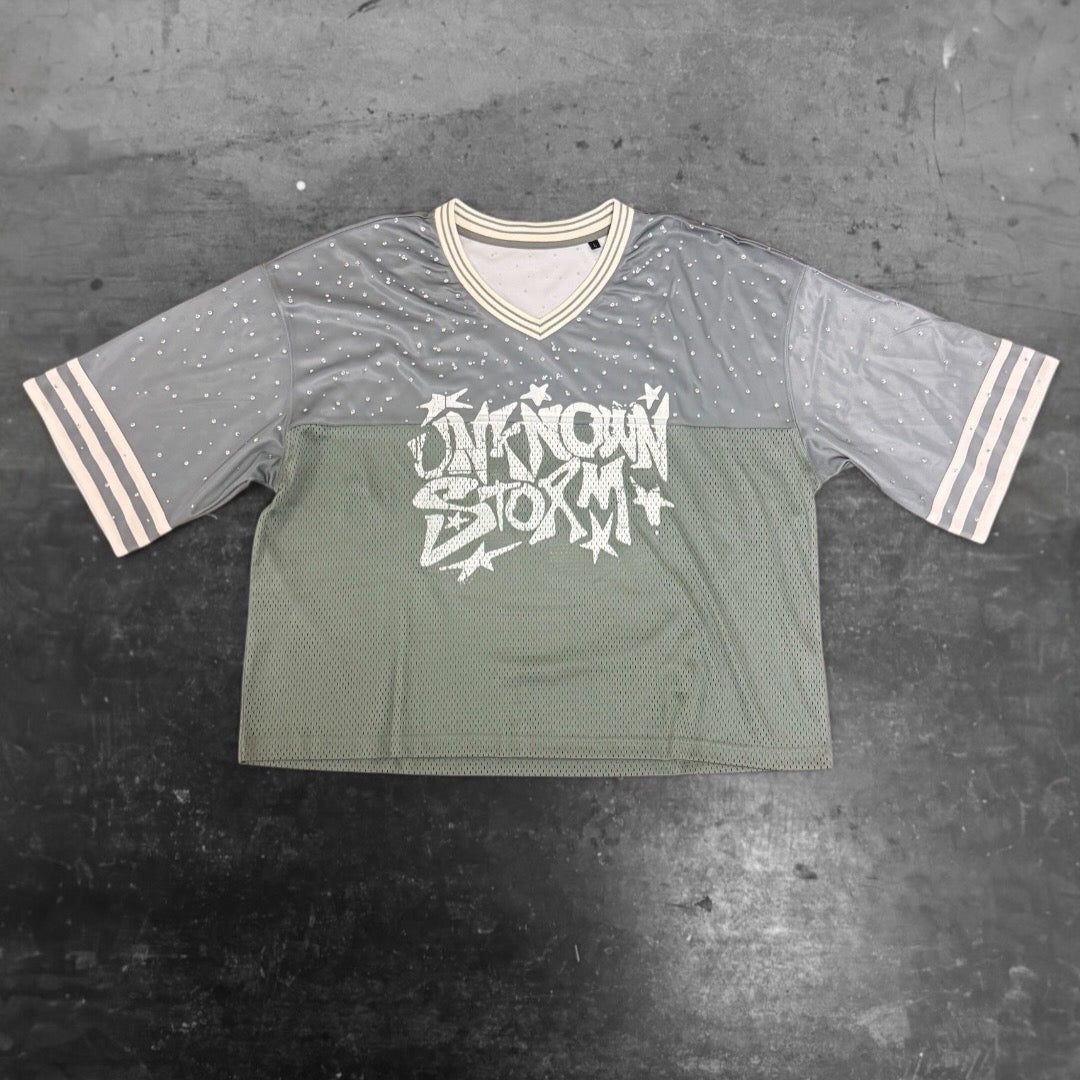 Rhinestone Football Jersey