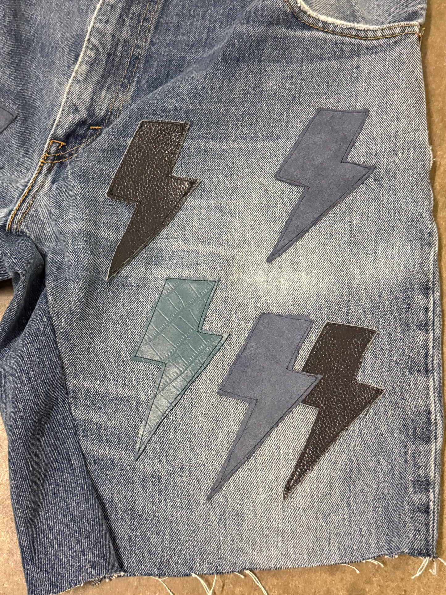 Leather Patch Shorts