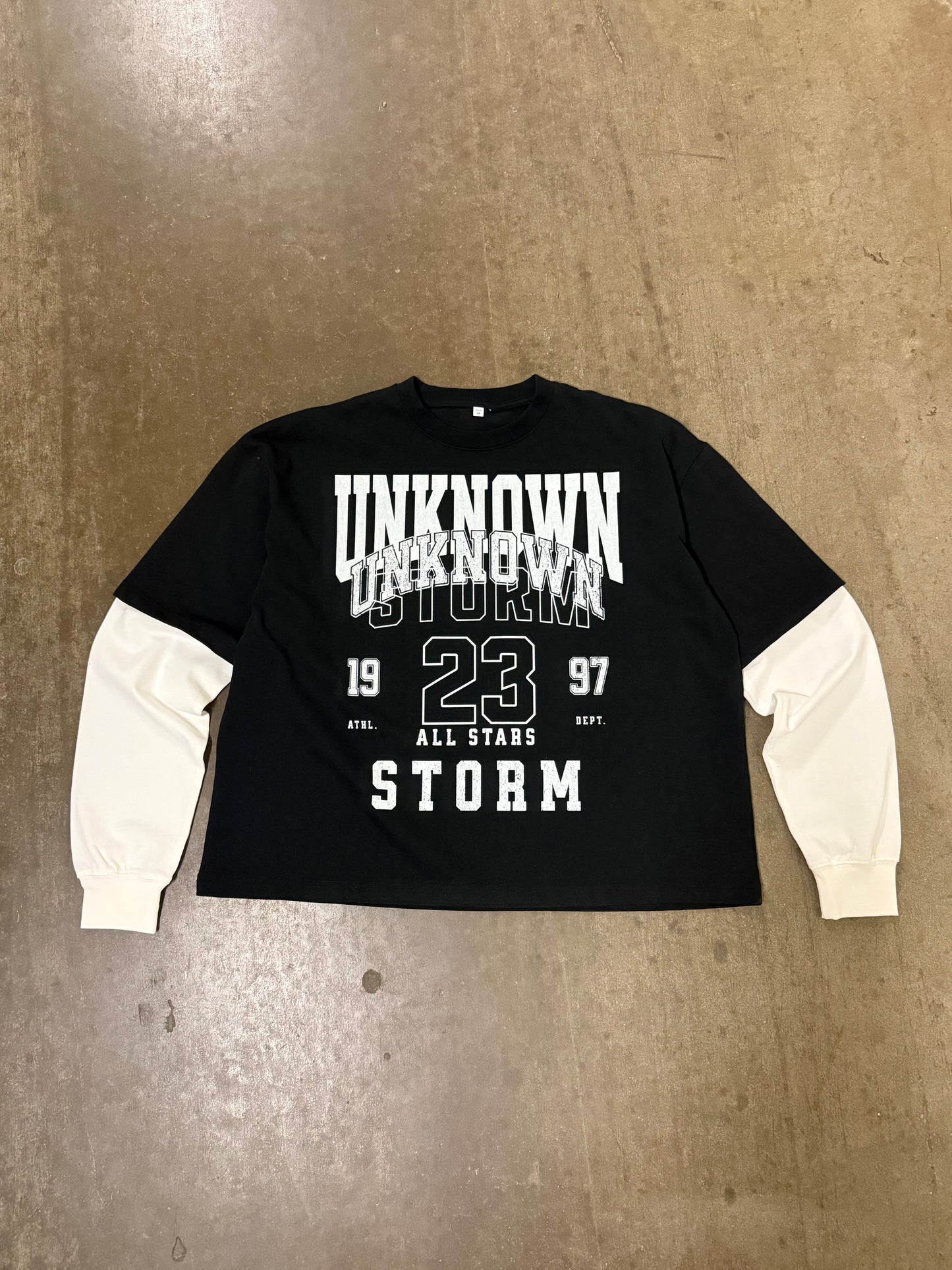 Layered multi logo tee
