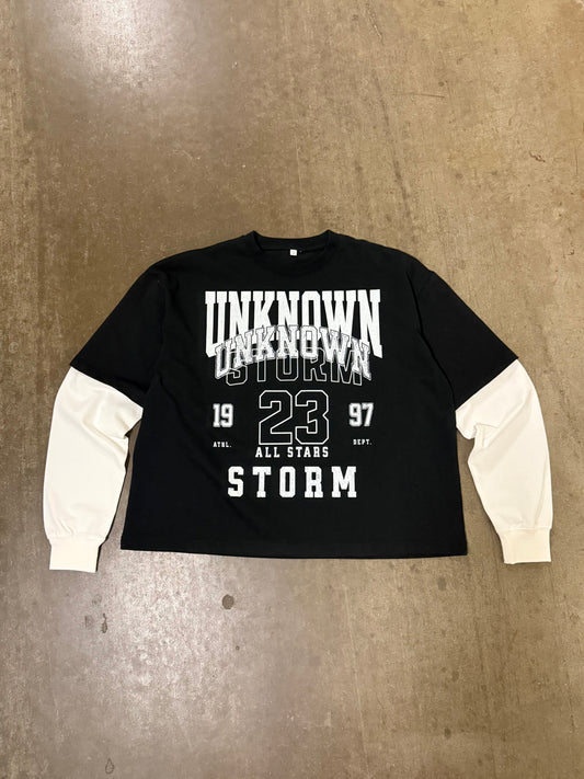 Layered multi logo tee