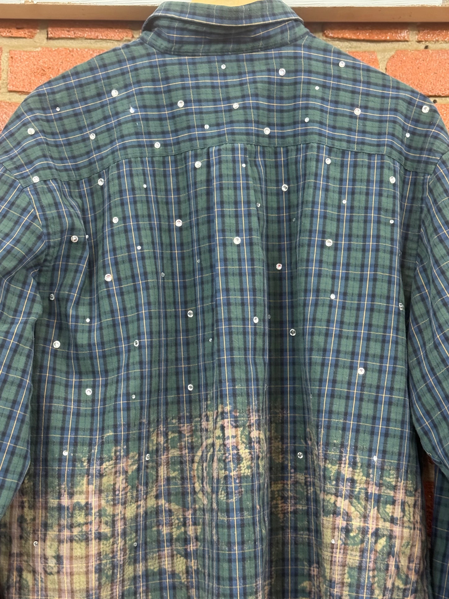 1 of 1 rhinestone button up